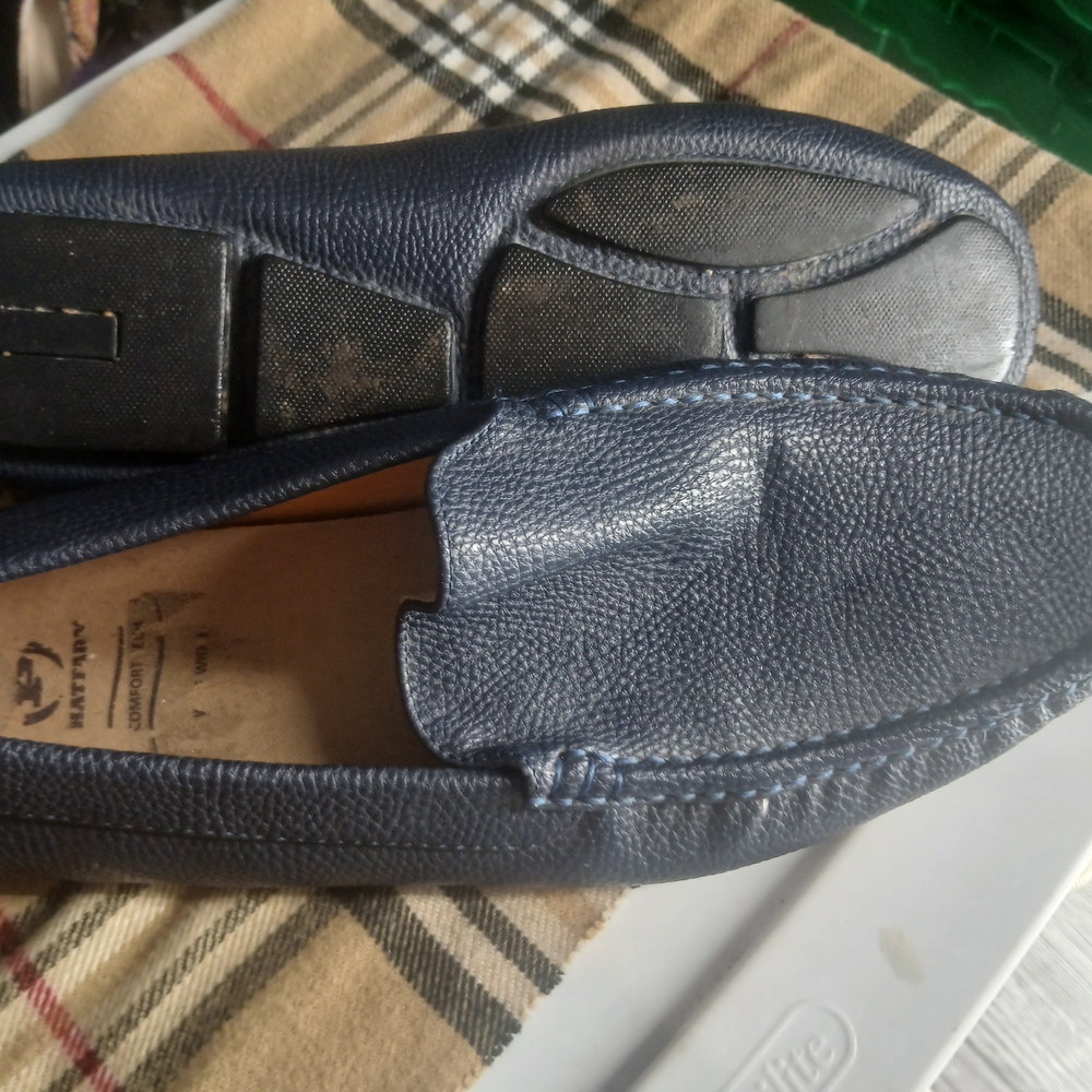 Phat Farm Navy Leather Slip-Ons